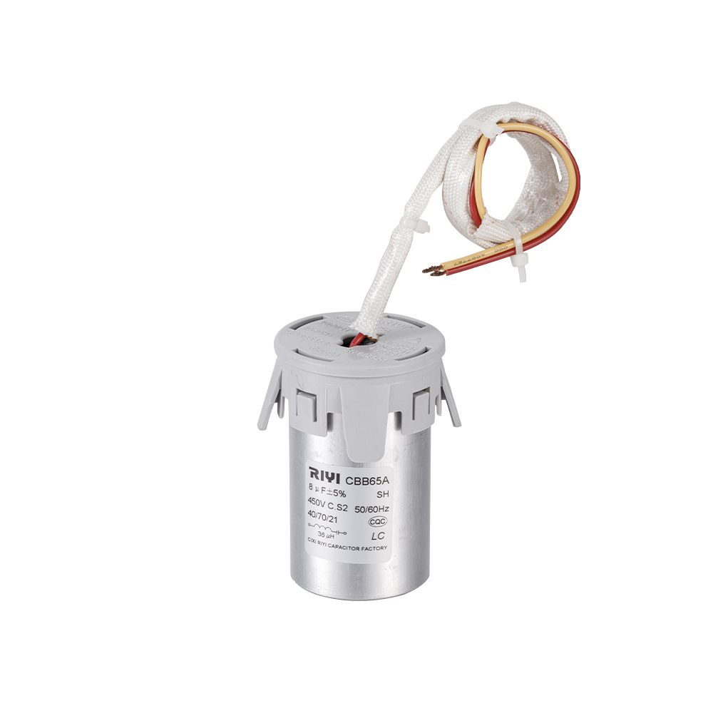 Cbb65 8uf 450v S2 B With Mounting Ferrule Lead