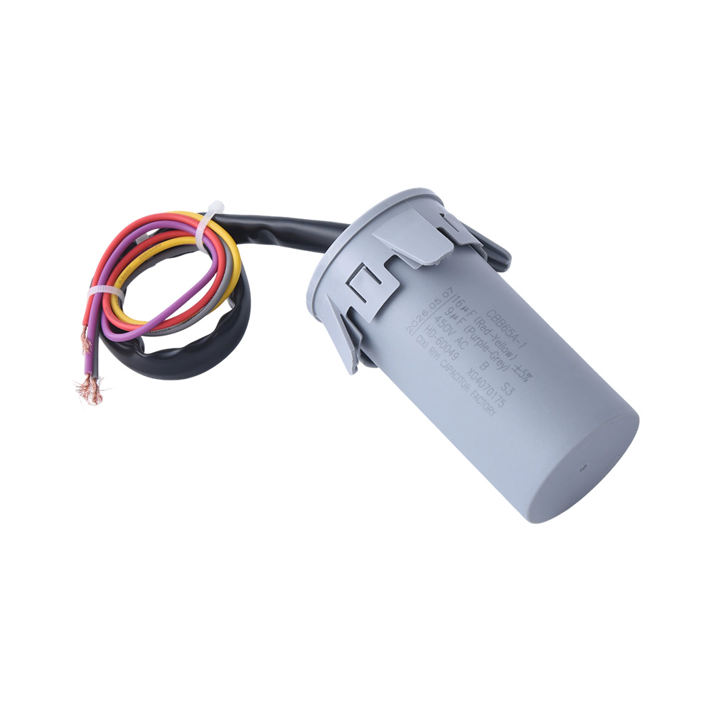 CBB65A 16μF(Red-Yellow)/9μF(Purple-Grey) 450V S3 Explosion-Proof Lead